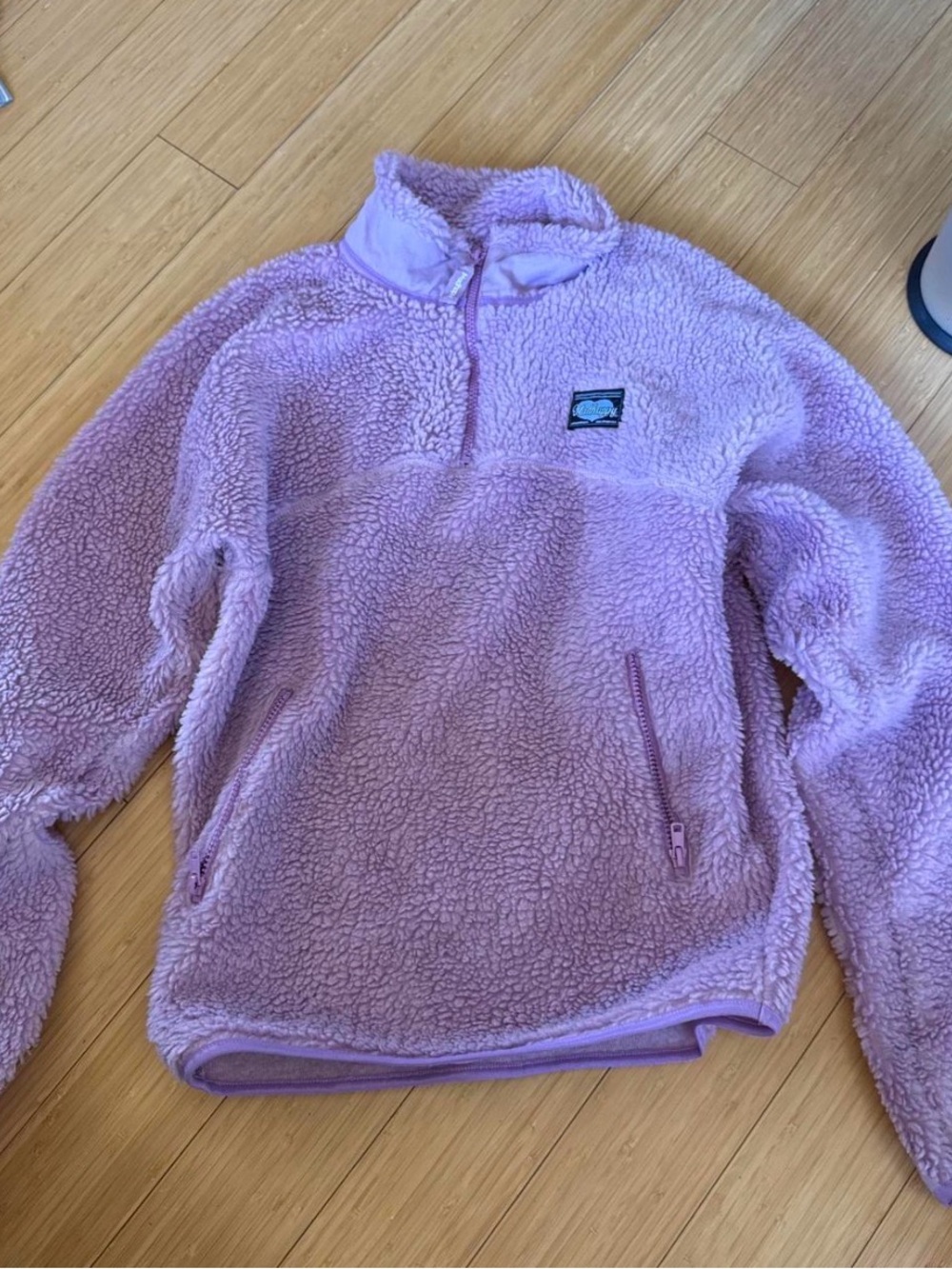 Madhappy purple fleece quarter zip size small